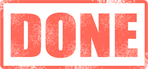 A "done" stamp laid overtop an ACA form